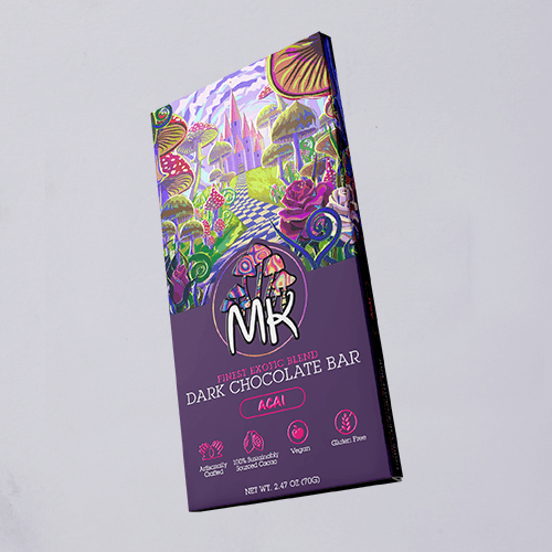 Acai Dark Mushroom Chocolate Bar by MK Brand