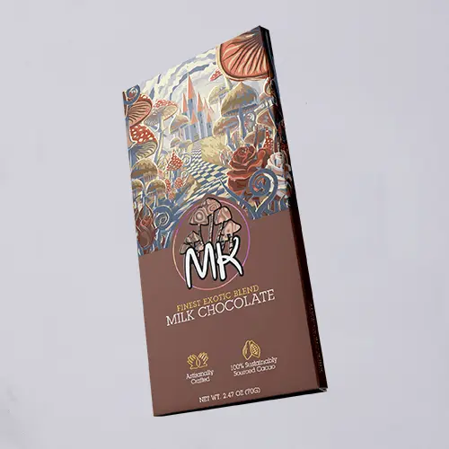 mk brand milk chocolate mushroom chocolate